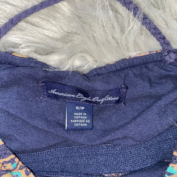 Cross Strapped Paisley Tank Top - Picture 4 of 4